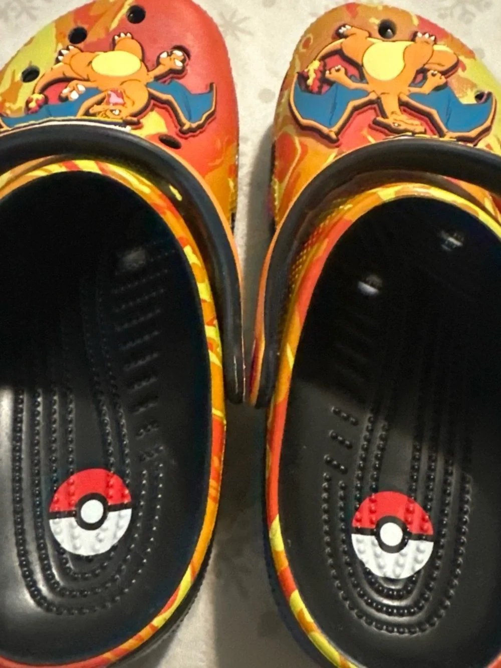 CROCS Kids Charizard Clog - Orange & Yellow Flame